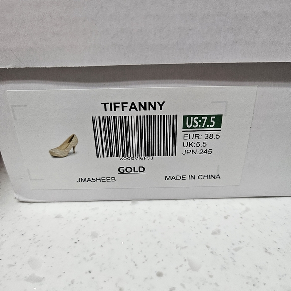 Platform heels, size 7.5, Tiffany round toe. - Picture 2 of 3